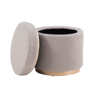 Thumbnail 4: Linon Linon Blanche Sherpa Storage Ottoman 