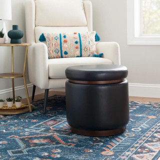 Thumbnail 3: Linon Linon Blanche Storage Ottoman 