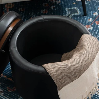 Thumbnail 6: Linon Linon Blanche Storage Ottoman 