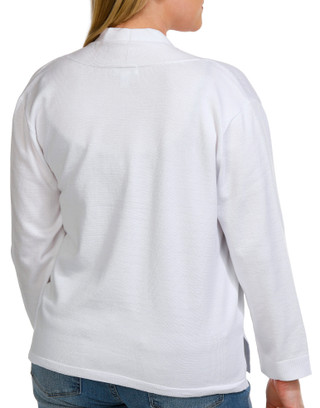 Thumbnail 2: Nina Leonard Nina Leonard Womens Solid Long Sleeve Shrug 