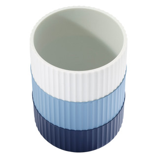 Thumbnail 2: IZOD Izod Clubhouse Blue Stripe Wastebasket/Trash Can 