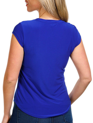 Thumbnail 7: Blue Sol Blue Sol Petite Solid Color Cap Sleeve Top 