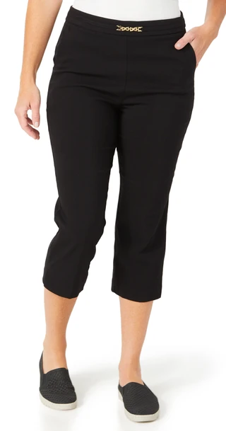 Thumbnail 1: Counterparts Counterparts Womens Solid Chain Waist Capris 