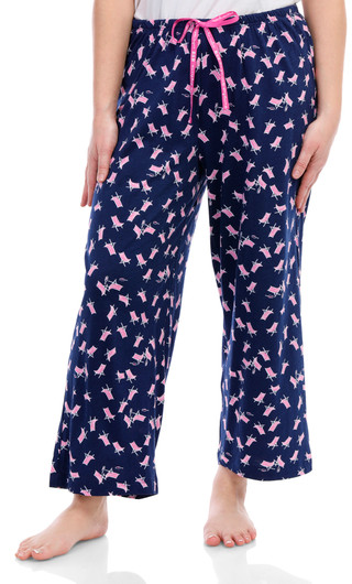 Thumbnail 3: Hue Hue Womens Beach Chairs Print Drawstring Sleep Capris 