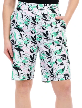 Thumbnail 3: Stella Parker Stella Parker Womens Print Bermuda Golf Shorts 