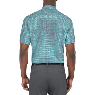Thumbnail 2: PGA TOUR PGA TOUR Men's Flamingo Geo Short Sleeve Polo 