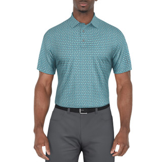 Thumbnail 1: PGA TOUR PGA TOUR Men's Flamingo Geo Short Sleeve Polo 