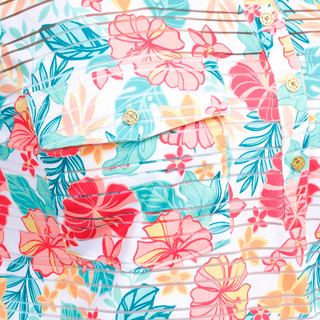 Thumbnail 10: Coral Bay Coral Bay Petite Floral Short Sleeve Polo 