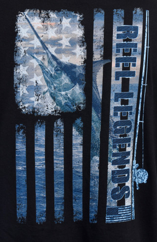 Thumbnail 2: REEL LEGENDS Reel Legends Mens US Marlin Work T-Shirt 