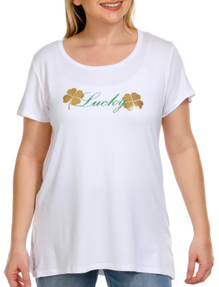 Thumbnail 6: Scarlett Scarlett Womens Lucky Short Sleeve Top 