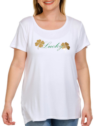 Thumbnail 2: Scarlett Scarlett Womens Lucky Short Sleeve Top 