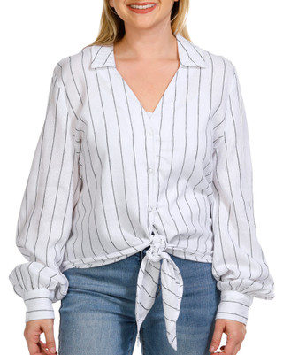 Thumbnail 1: Ellen Tracy Ellen Tracy Womens Long Sleeve Button Down Top 