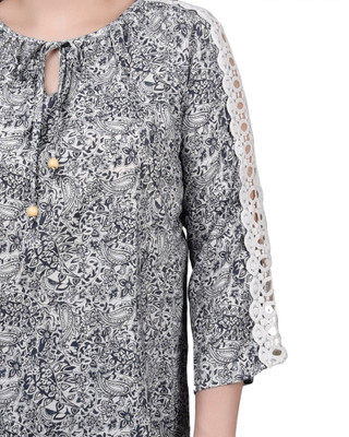 Thumbnail 4: NAVY IVORY PAISLEY