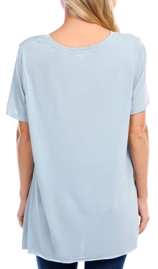 Thumbnail 2: love tree Love Tree Juniors Cupro Crew Neck Top 