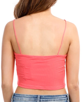 Thumbnail 6: No Comment No Comment Juniors Solid Bungee Crop Top 
