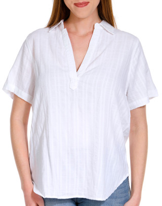Thumbnail 2: Dash Dash Womens Short Sleeve Back Button Top 
