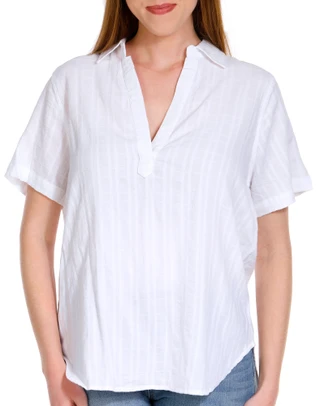 Thumbnail 1: Dash Dash Womens Short Sleeve Back Button Top 