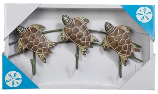 Thumbnail 2: T.I. Design T.I. Design Triple Sea Turtle Wall Hook 