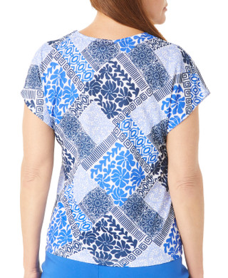 Thumbnail 4: Hearts of Palm Hearts of Palm Womens Short Sleeve Embellished Print Top 