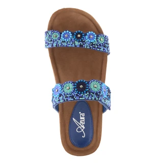Thumbnail 3: AZURA Azura Womens Bahama Wedge Slide Sandals 