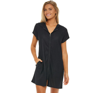 Thumbnail 2: Jordan Taylor Jordan Taylor Plus Waffle Cap Sleeve Hoodie Cover Up 