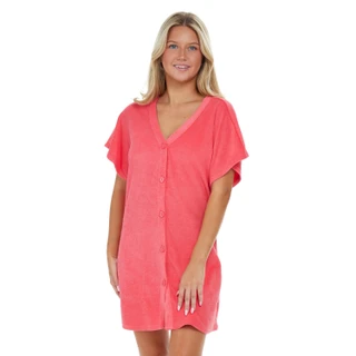 Thumbnail 2: Jordan Taylor Jordan Taylor Womens Terry Tunic Pocket Swim Cover Up 