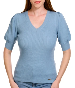 Thumbnail 2: T. Tahari T. Tahari Petite Short Sleeve Ribbed Top 