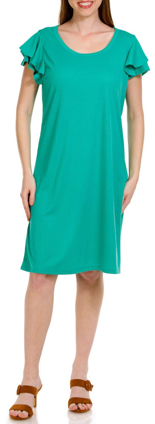 Thumbnail 1: Absolutely Famous Absolutely Famous Womens Short Flutter Sleeve Mini Dress 