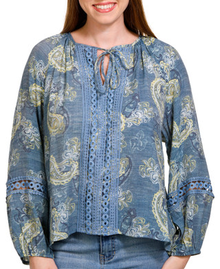 Thumbnail 1: Zac & Rachel Zac & Rachel Petite 3/4 Sleeve Peasant Slub Top 