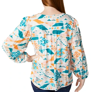 Thumbnail 4: BUNULU Bunulu Womens Long Sleeve Metallic Buttoned Top 