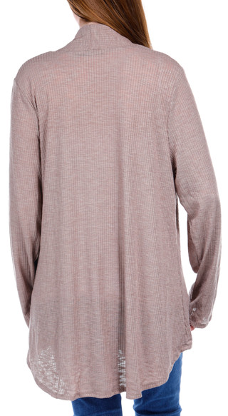 Thumbnail 3: Cure Apparel Cure Apparel Womens Long Sleeve Slub Ribbed Cardigan 