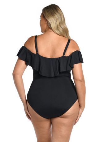 Thumbnail 2: La Blanca La Blanca Plus Solid Off The Shoulder One Piece Swimsuit 