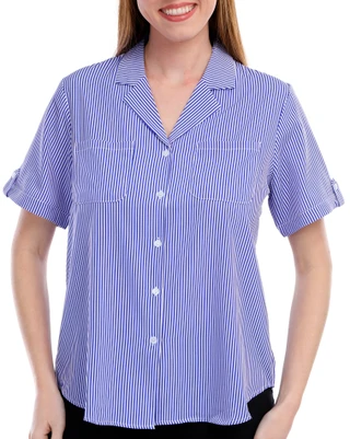 Thumbnail 2: Notations Notations Women's Short Sleeve Striped Top 