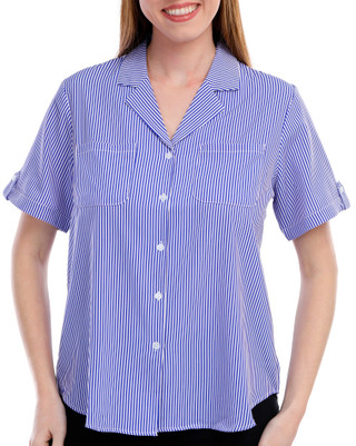 Thumbnail 1: Notations Notations Women's Short Sleeve Striped Top 