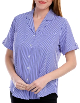 Thumbnail 8: Notations Notations Women's Short Sleeve Striped Top 