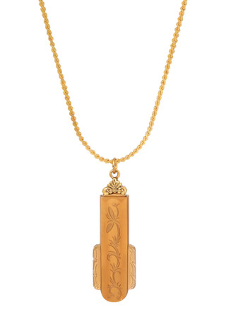 Thumbnail 1: 1928 Jewelry 1928 Jewelry Art Deco Glass Pendant Necklace 