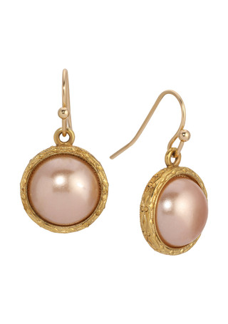 Thumbnail 2: 1928 Jewelry 1928 Jewelry Vintage Round Stone Earrings 