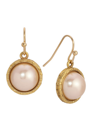 Thumbnail 2: 1928 Jewelry 1928 Jewelry Vintage Round Stone Earrings 