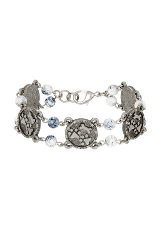 Thumbnail 1: 1928 Jewelry 1928 Jewelry Dog Paws Faux Blue Marble Bead Bracelet 