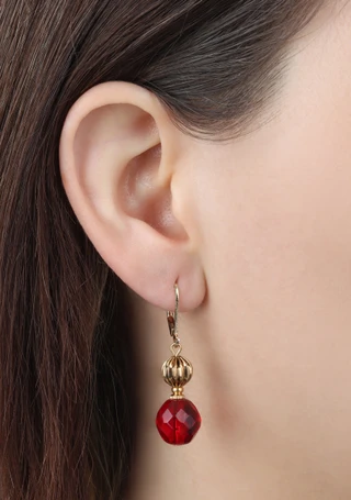 Thumbnail 2: 1928 Jewelry 1928 Jewelry Vintage Color Glass Faceted Bead Drop Earrings 