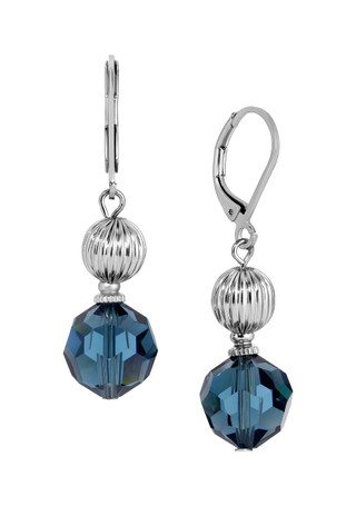 Thumbnail 1: 1928 Jewelry 1928 Jewelry Vintage Color Glass Faceted Bead Drop Earrings 