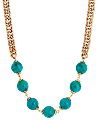 Thumbnail 1: 1928 Jewelry 1928 Jewelry Gold Tone Round Bead Necklace 