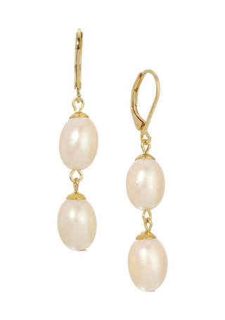 Thumbnail 1: 1928 Jewelry 1928 Jewelry Double Faux Pearl Drop Earrings 