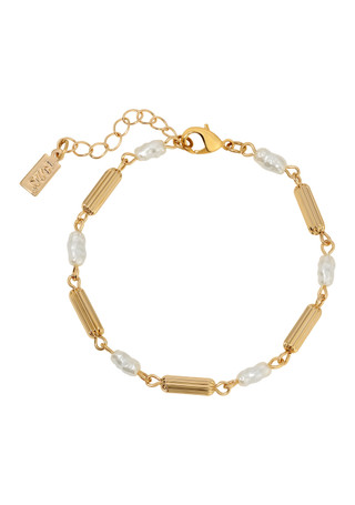 Thumbnail 1: 1928 Jewelry 1928 Jewelry Tube Bead Faux Pearl Bracelet 