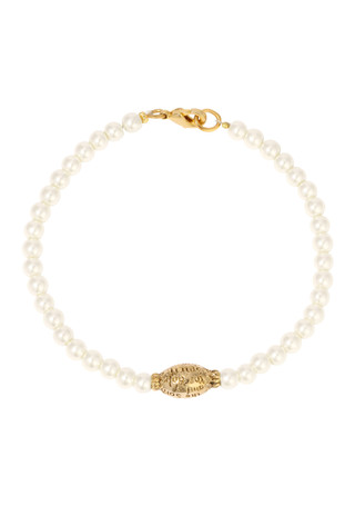 Thumbnail 1: 1928 Jewelry 1928 Jewelry Faux Pearl and Gold Center Bead Bracelet 