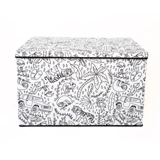 Thumbnail 6: Baum Kids Large Coloring Lidded Trunk & 4 Pk Washable Markers 
