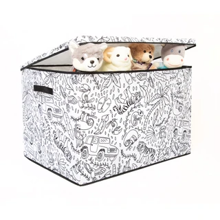 Thumbnail 12: Baum Kids Large Coloring Lidded Trunk & 4 Pk Washable Markers 