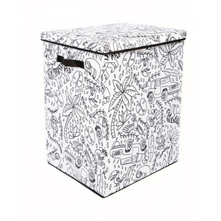 Thumbnail 4: Baum Baum Kids Coloring Lidded Hamper & 4 Pk. Washable Markers 