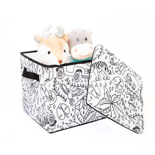 Thumbnail 6: Baum Kids Coloring Lidded Storage Cube & 4 Pk Washable Markers 