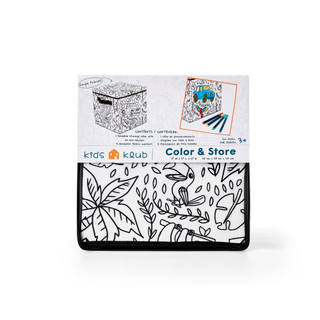 Thumbnail 7: Baum Kids Coloring Lidded Storage Cube & 4 Pk Washable Markers 